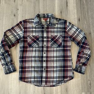 EUC ARIZONA Men's Plaid Flannel Shirt - Red, Blue, and White size M